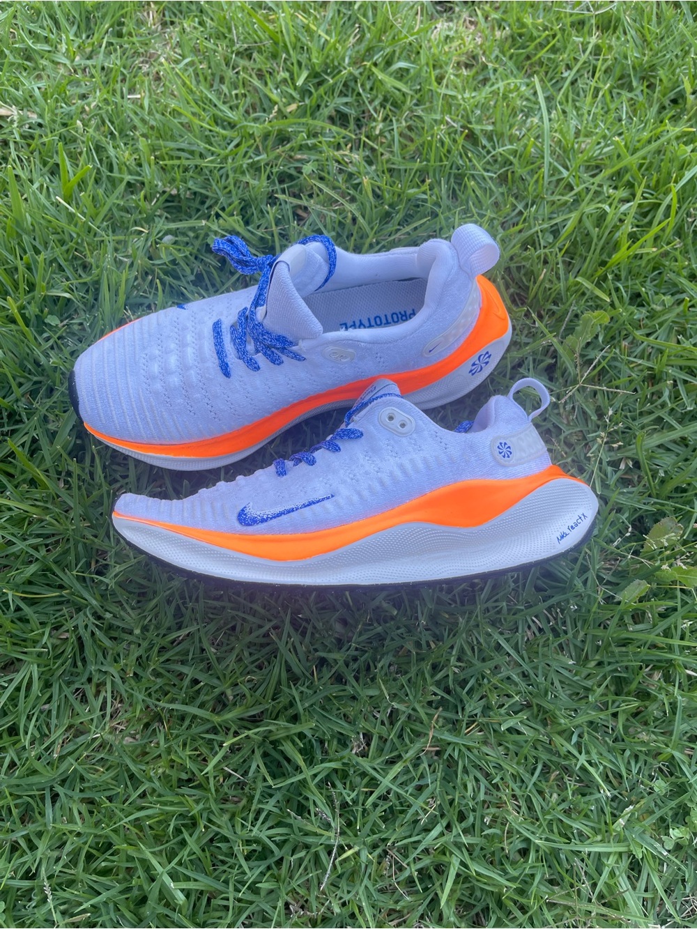Nike women’s Running Sneakers - White, Orange & Blue